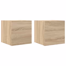 vidaXL Mobili Porta TV a Parete 2pz Rovere Sonoma 30,5x30x30 cm - Vista aggiuntiva 2