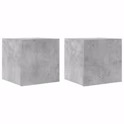 vidaXL Mobili Porta TV a Parete 2pz Grigio Cemento 30,5x30x30 cm - Vista aggiuntiva 2