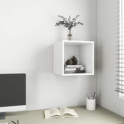 Mobile a sospensione cubico da0 37x37x37cm moderno con scomparto vari colori colore : Bianco