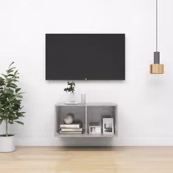 Dotato di un ampio spazio per organizzare vari oggetti, questo mobile porta TV da parete costituisce un'aggiunta pratica e ac ...