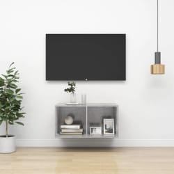 Vidaxl - Mobile tv a Parete, Armadietto a Parete per tv Grigio Cemento 37x37x72cm Truciolato