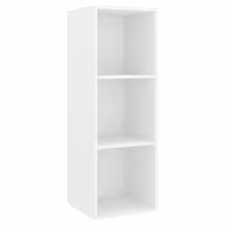 vidaXL Mobile TV da Parete Bianco 37x37x107 cm in Legno Multistrato - Vista aggiuntiva 2