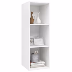 vidaXL Mobile TV da Parete Bianco 37x37x107 cm in Legno Multistrato - Vista aggiuntiva 3