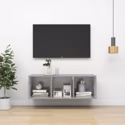 Dotato di un ampio spazio per organizzare vari oggetti, questo mobile porta TV da parete costituisce un'aggiunta pratica e ac ...