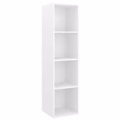 vidaXL Mobile TV da Parete Bianco 37x37x142,5 cm in Legno Multistrato - Vista aggiuntiva 2