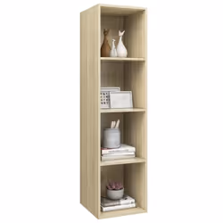 vidaXL Mobile TV Parete Rovere Sonoma 37x37x142,5cm Legno Multistrato - Vista aggiuntiva 3