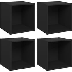 Vidaxl - Mobili Porta tv 4 pz Neri 37x35x37 cm in Legno Multistrato