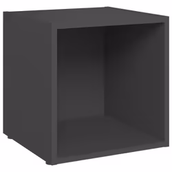 vidaXL Mobili Porta TV 2 pz Grigi 37x35x37 cm in Legno Multistrato - Vista aggiuntiva 3