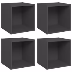 vidaXL Mobili Porta TV 4 pz Grigi 37x35x37 cm in Legno Multistrato - Vista aggiuntiva 2
