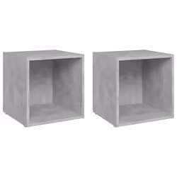 vidaXL Mobili Porta TV 2pz Grigio Cemento 37x35x37cm Legno Multistrato - Vista aggiuntiva 2