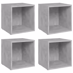 vidaXL Mobili Porta TV 4pz Grigio Cemento 37x35x37cm Legno Multistrato - Vista aggiuntiva 2