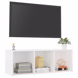vidaXL Mobile Porta TV Bianco 107x35x37 cm in Legno Multistrato - Vista aggiuntiva 3