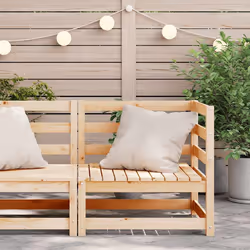 vidaXL Divano Angolare da Giardino in Legno Massello di Pino - Vista aggiuntiva 3
