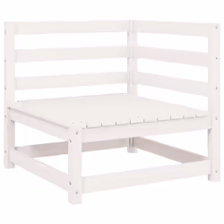 vidaXL Divano Angolare da Giardino Bianco in Legno Massello di Pino - Vista aggiuntiva 2