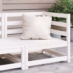 vidaXL Divano Angolare da Giardino Bianco in Legno Massello di Pino - Vista aggiuntiva 3