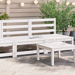 vidaXL Divani Centrali da Giardino 2 pz in Massello di Pino Bianco