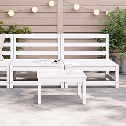 vidaXL Divani Centrali da Giardino 2 pz in Massello di Pino Bianco - Vista aggiuntiva 3