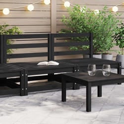 vidaXL Divani Centrali Giardino 2 pz in Massello di Pino Nero