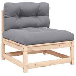 Divano Centrale da Giardino con Cuscini Grigio Massello di Pinocod mxl 94746
