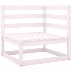 Set Divani da Giardino 2 pz Cuscini Bianchi Massello di Pinocod mxl 120082 - Vista aggiuntiva 2