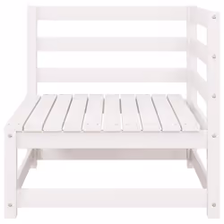 Set Divani da Giardino 2 pz Cuscini Bianchi Massello di Pinocod mxl 120082 - Vista aggiuntiva 3