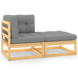 VidaXL 805755 panca da esterno Legno, Tessuto, Poliestere
