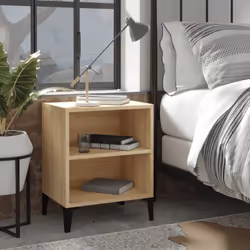 Donate uno stile industriale ai vostri interni con questo comodino per camera da letto. Questo comodino con gambe in metallo ...