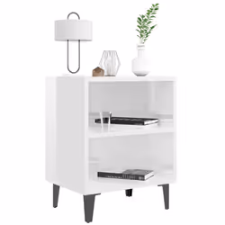 VidaXL 805810 comodino Bianco - Vista aggiuntiva 4