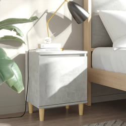 Vidaxl - Comodino con Gambe in Legno chiaro dotato di 1 anta vari colori colore : Cemento