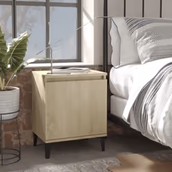 Donate uno stile industriale ai vostri interni con questo comodino per camera da letto. Questo comodino con gambe in metallo ...