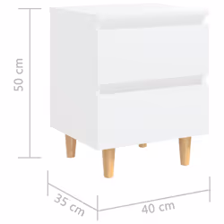 VidaXL 805851 comodino Bianco - Vista aggiuntiva 6