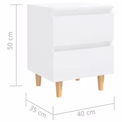VidaXL 805864 comodino Bianco - Vista aggiuntiva 8