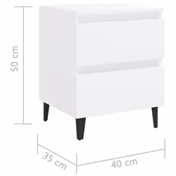 VidaXL 805869 comodino Bianco - Vista aggiuntiva 7