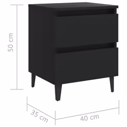 VidaXL 805871 comodino Nero - Vista aggiuntiva 7