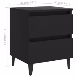 VidaXL 805872 comodino Nero - Vista aggiuntiva 7