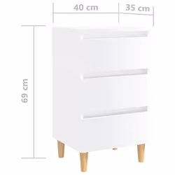 VidaXL 805899 comodino Bianco - Vista aggiuntiva 6