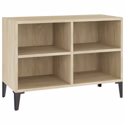 vidaXL Mobile TV con Gambe in Metallo Rovere Sonoma 69,5x30x50 cm - Vista aggiuntiva 2
