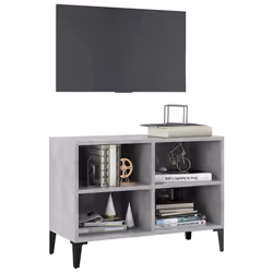 vidaXL Mobile TV con Gambe in Metallo Grigio Cemento 69,5x30x50 cm - Vista aggiuntiva 3