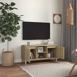 vidaXL Mobile TV con Gambe in Legno Rovere Sonoma 103,5x30x50 cm - Vista aggiuntiva 3