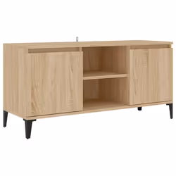 vidaXL Mobile TV con Gambe in Metallo Rovere Sonoma 103,5x35x50 cm - Vista aggiuntiva 2