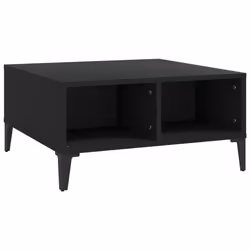 vidaXL Tavolino da Salotto Nero 60x60x30 cm in Legno Multistrato - Vista aggiuntiva 2
