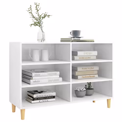 vidaXL Credenza Bianca 103,5x35x70 cm in Legno Multistrato - Vista aggiuntiva 3