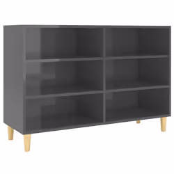 vidaXL Credenza Grigio Lucido 103,5x35x70 cm in Legno Multistrato - Vista aggiuntiva 2