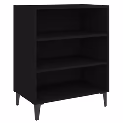 vidaXL Credenza Nera 57x35x70 cm in Legno Multistrato - Vista aggiuntiva 2