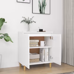vidaXL Credenza Bianca 103,5x35x70 cm in Legno Multistrato - Vista aggiuntiva 3