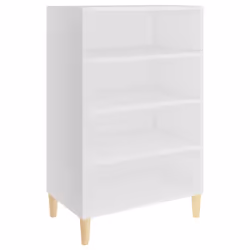 vidaXL Credenza Bianca 57x35x90 cm in Legno Multistrato - Vista aggiuntiva 2