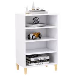 vidaXL Credenza Bianca 57x35x90 cm in Legno Multistrato - Vista aggiuntiva 3