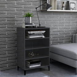 Credenza, Madia per salotto Grigio Lucido 57x35x90 cm in Truciolato Vidaxl