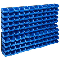 Vidaxl - Kit Contenitori 128 pz con Pannelli a Parete Blu e Nero
