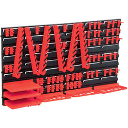 Vidaxl - Kit Contenitori 71 pz con Pannelli a Parete Rosso e Nero 552551